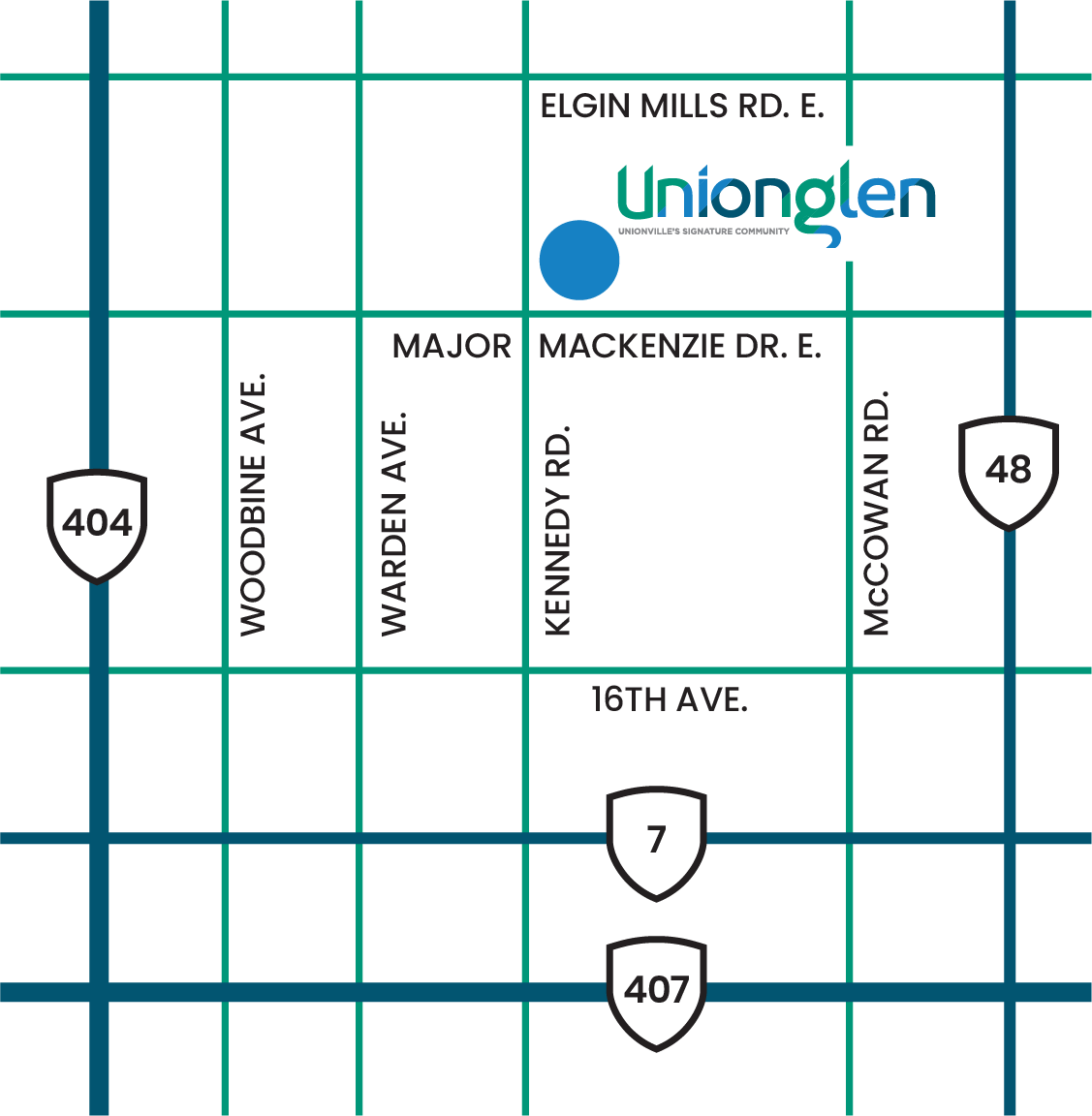 Map to Unionglen